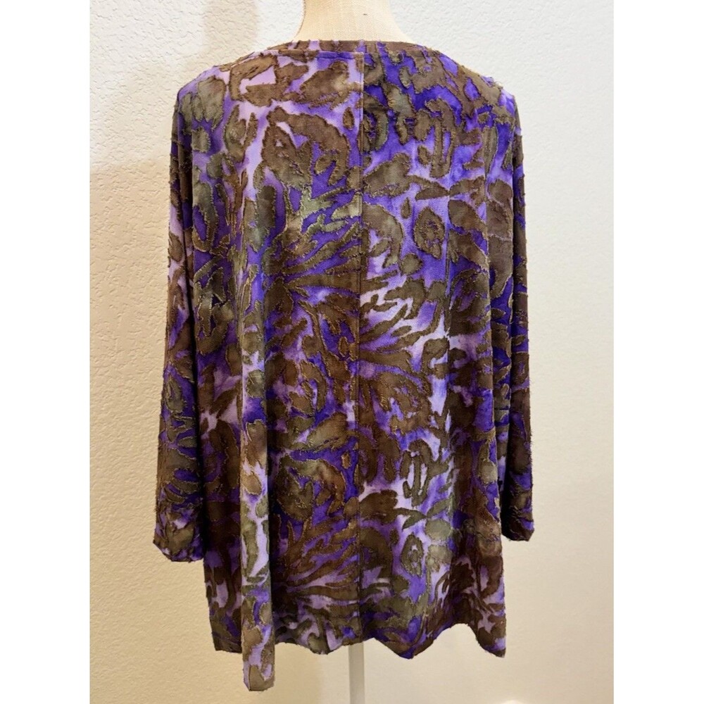 Westbound Plus Size Notch Collar Printed 3/4 Sleeve Blouse. Size 3X - Picture 5 of 7